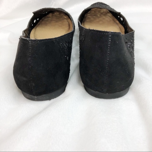 OkUnionbay Laser Cut Black Flats - Picture 7 of 8